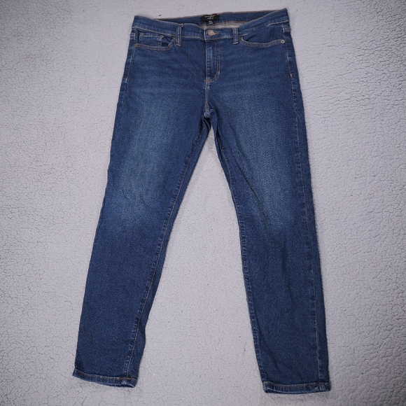 Banana Republic Jeans Womens 31/12 Skinny Dark Wash Preppy High Rise Stretch - Picture 1 of 16